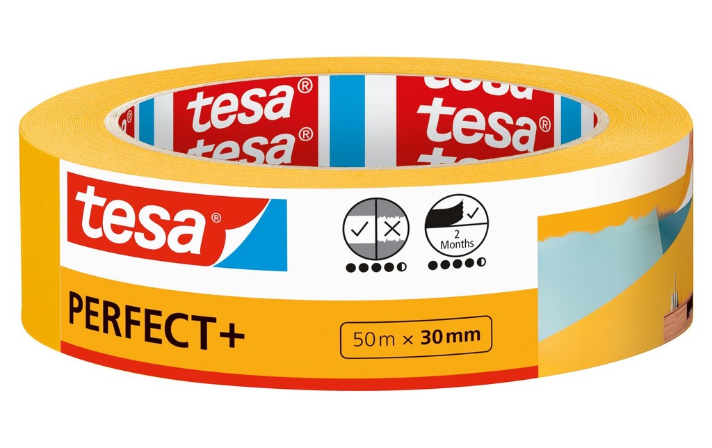 tesa Ruban de peintre Perfect+ 50 m x 30 mm