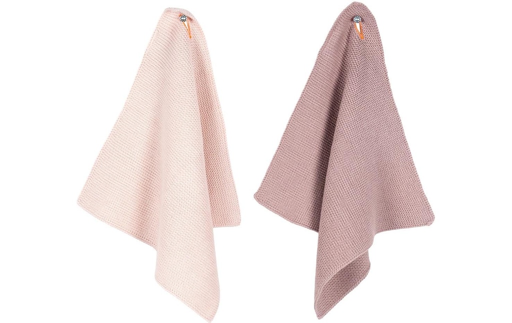 pad Chiffon de nettoyage Monte Lot de 2, 25 x 25 cm, rose