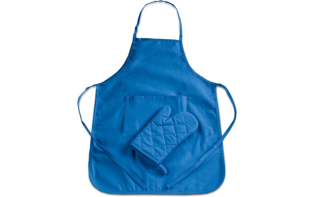 Städter Tablier de cuisine Petit pâtissier amateur Kids Bleu, 2 pièces