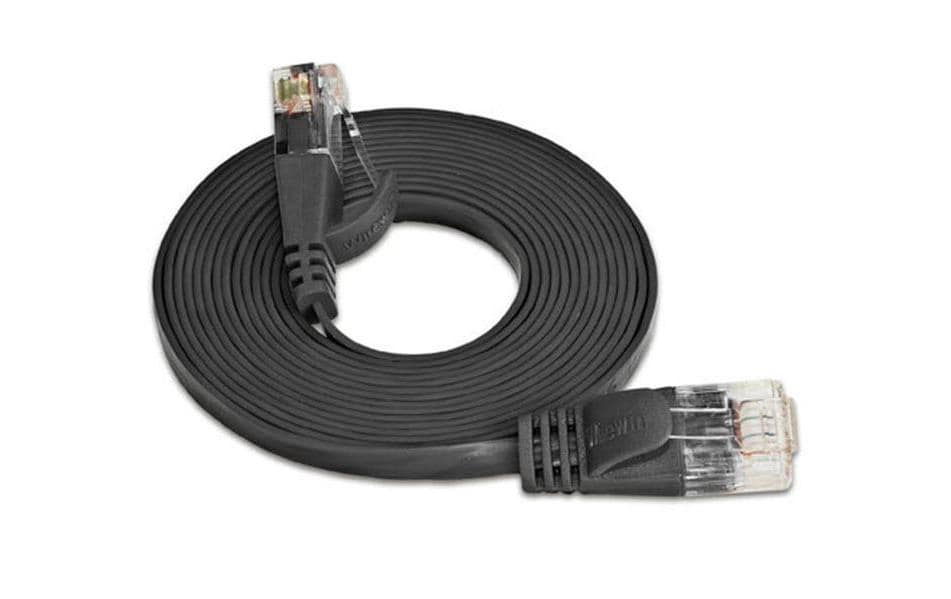 SLIM Câble patch slim RJ-45 - RJ-45, Cat 6, UTP, 20 m, Noir