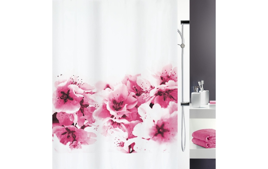 spirella Rideau de douche Amanda 180 x 200 cm, Rose