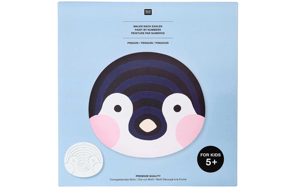 Rico Design Peinture avec chiffres 12 pièces, pingouin