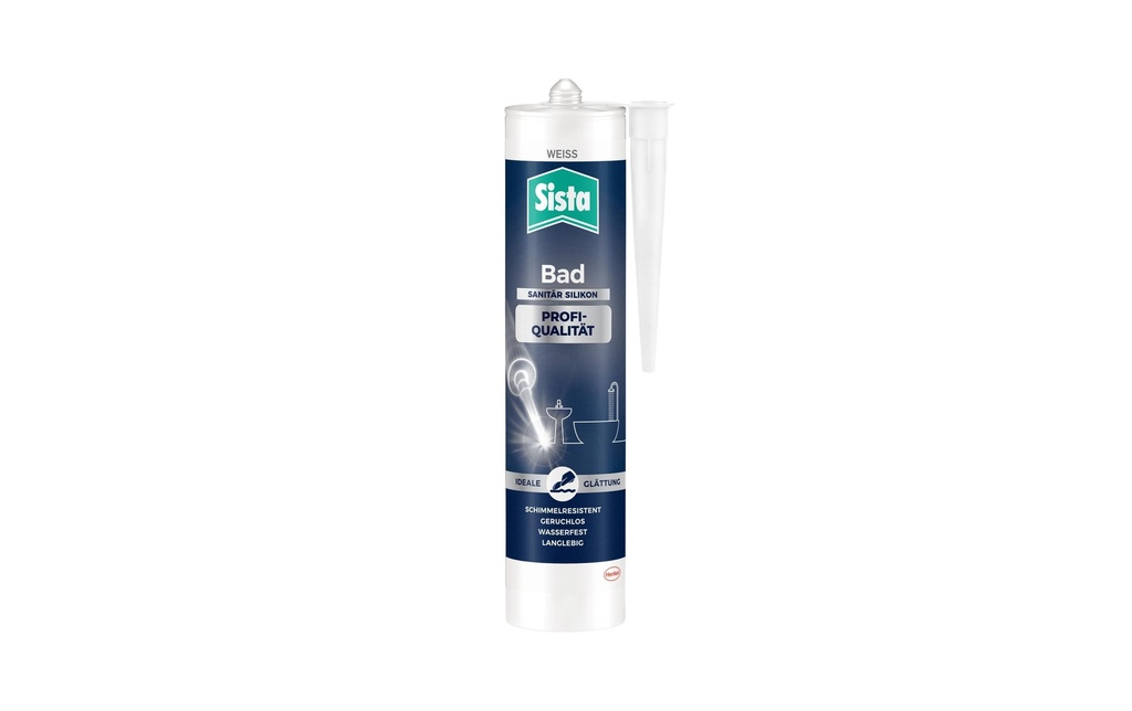 Sista Mastic Bain Qualité professionnelle silicone Blanc, 280 ml