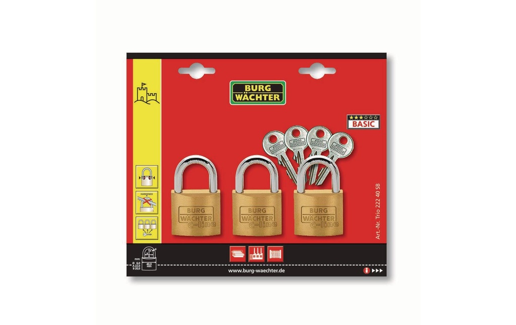 Burgwächter Cadenas C-Line 222 30 Trio