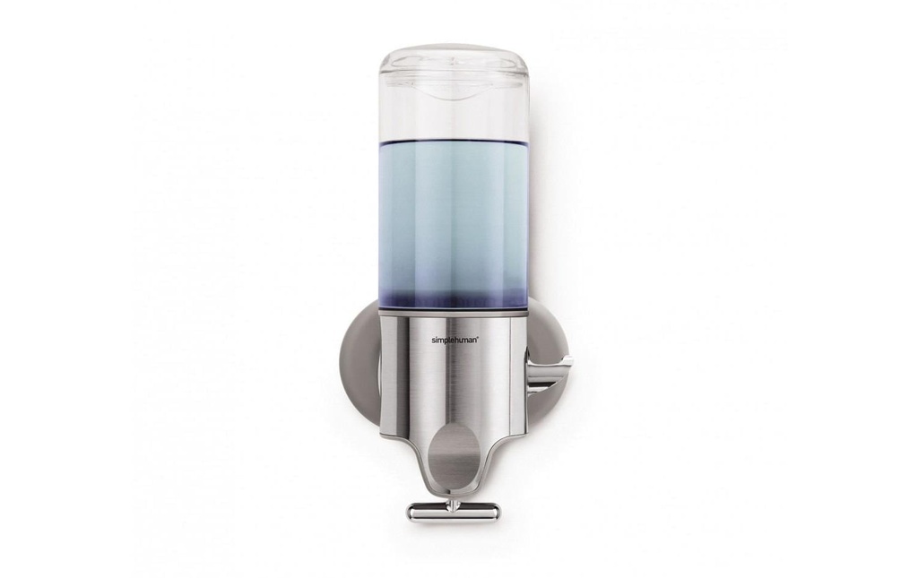 Simplehuman Distributeur de savon 444 ml, Argenté/Transparent
