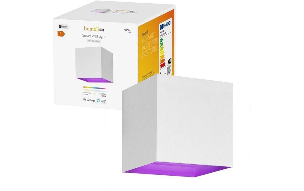 hombli Lampe de jardin Smart Wall Light 2 x 3W, RGB+CCT, blanc