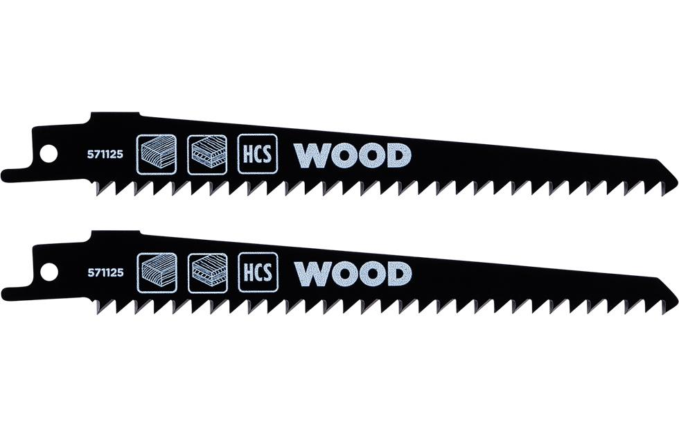 kwb Jeux de lames de scie sabre Bois HCS, courbe 2 pièces 152 mm