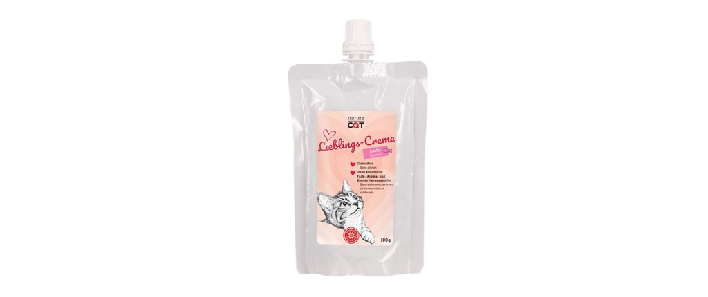 naturaCat Collation pour chat Saumon crème préféré, 100g