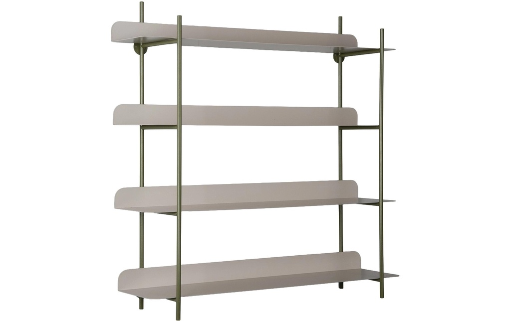 present time Étagère murale Reina Cuatro, Luxury green / Warm grey
