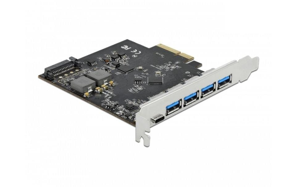 Delock Carte PCI Express USB 3.1 Gen2 - 1x USB-C + 4x USB-A