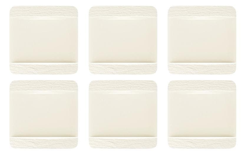 Villeroy & Boch Assiette non décorative Manufacture Rock 6 Pièce/s, Blanc