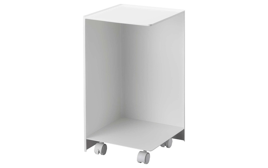 Yamazaki Porte-rouleau pour papier toilette Tour avec roulettes 23.5 x 43 cm, blanc