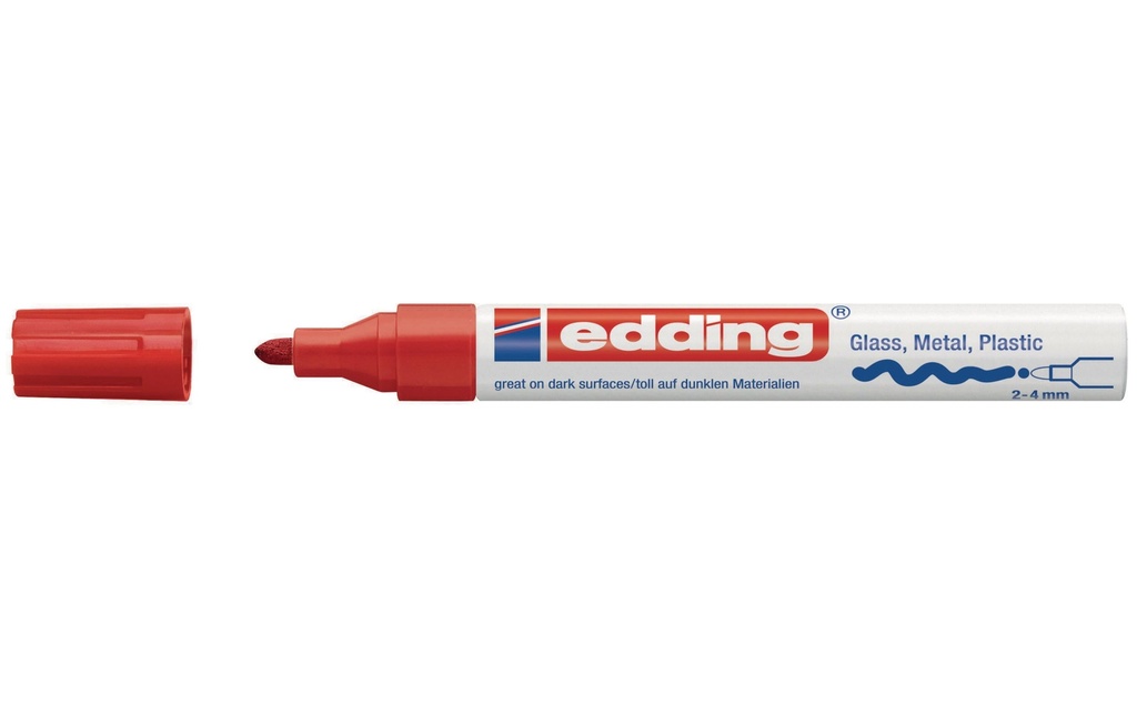 EDDING Marqueur peinture 750 rouge