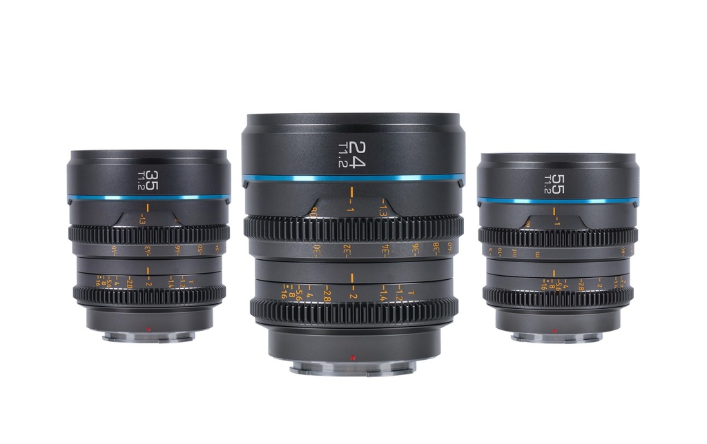 Sirui Longueur focale fixe Nightwalker 24, 35&55mm T1.2 – Sony E-Mount