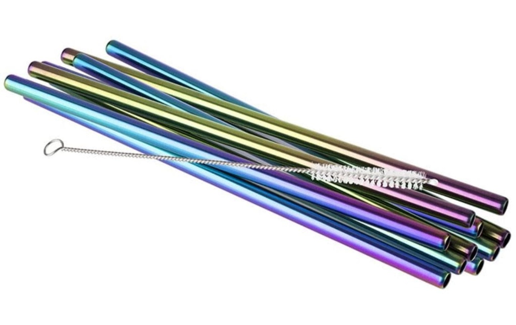 APS Paille Lot de 11, 21.5 cm, arc-en-ciel