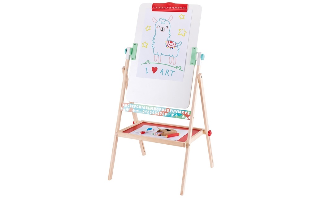 Hape Tableau de peinture Chevalet pivotant et pliable