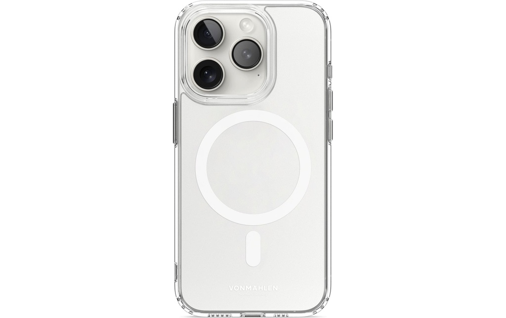 Vonmählen Coque arrière Étui transparent MagSafe iPhone 15 Pro