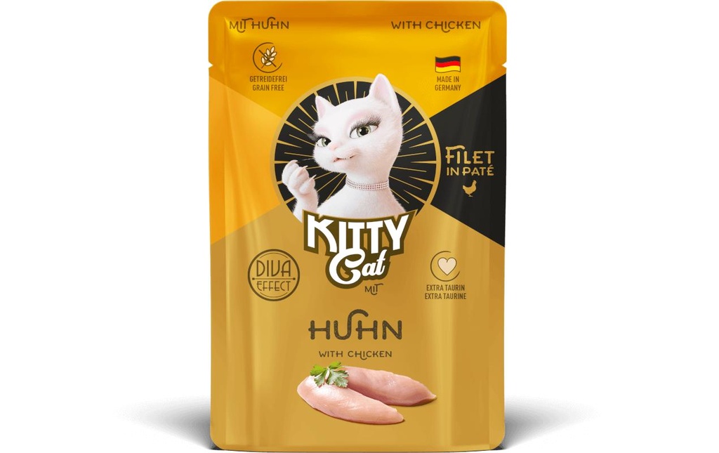 KITTY Cat Alimentation humide Filét Paté Pouch au poulet 85 g