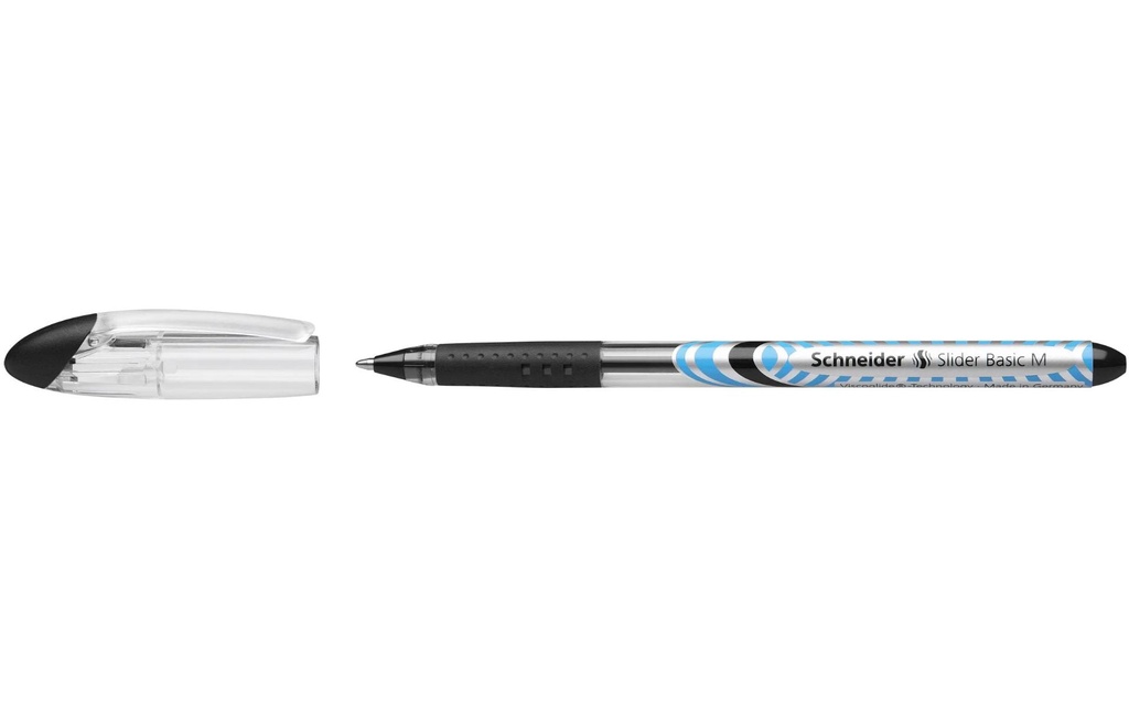 Schneider Stylo bille Slider Basic 1 mm, Noir/Argenté