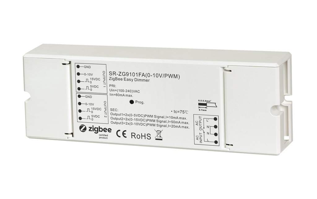 Sunricher ZigBee to 0-10 V/PWM Compatible avec la teinte du contrôleur