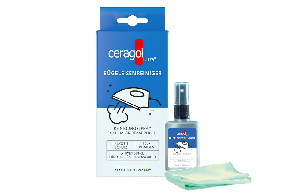 Ceragol Nettoyant pour fer à repasser 50 ml & chiffon