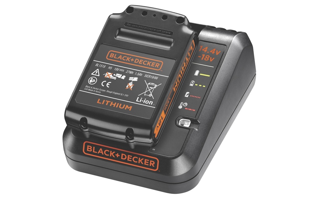 BLACK+DECKER Batteries et chargeurs 18 V 1.5 Ah BDC1A15-QW