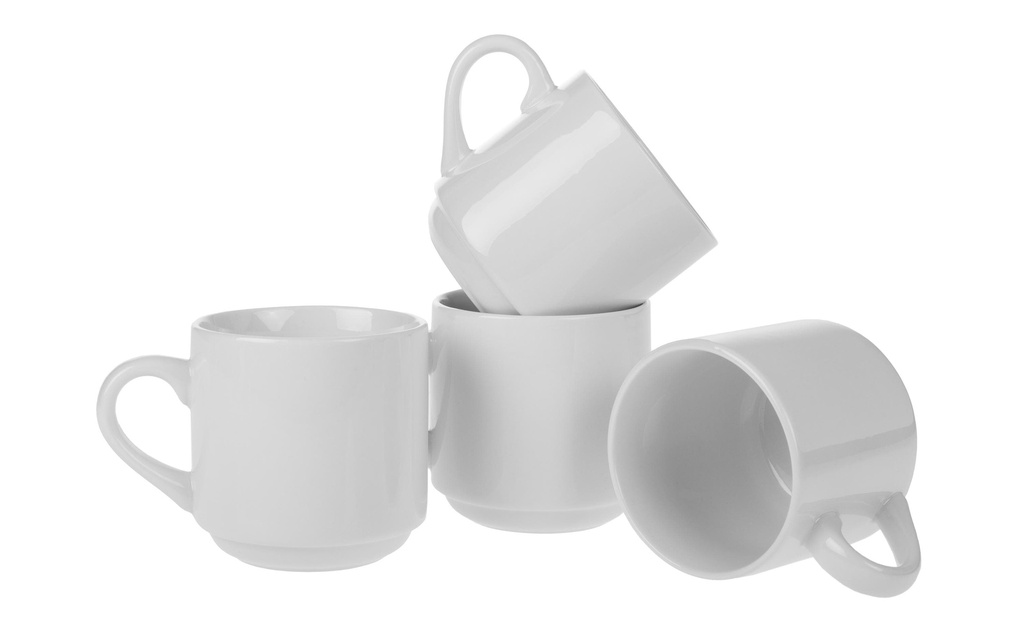 COCON Tasse à café Bianco 320 ml, 4 pièces, Blanc