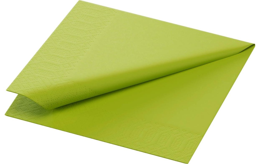 Duni Serviettes en papier Tissue 24 cm x 24 cm, 250 Pièce/s, vert herbe
