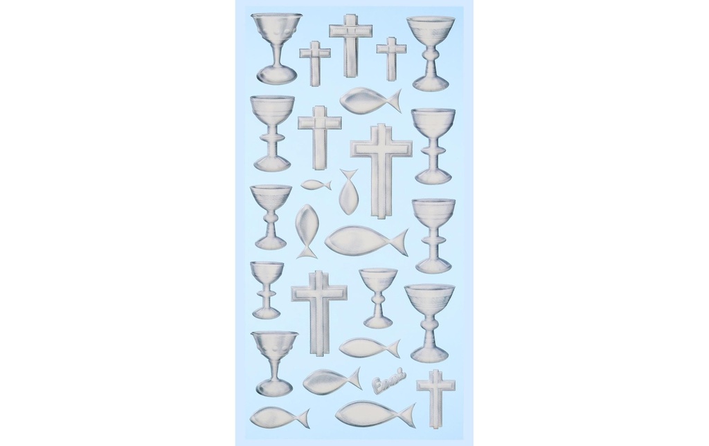 HobbyFun Autocollant à motif Communion/Confirmation 1 feuille