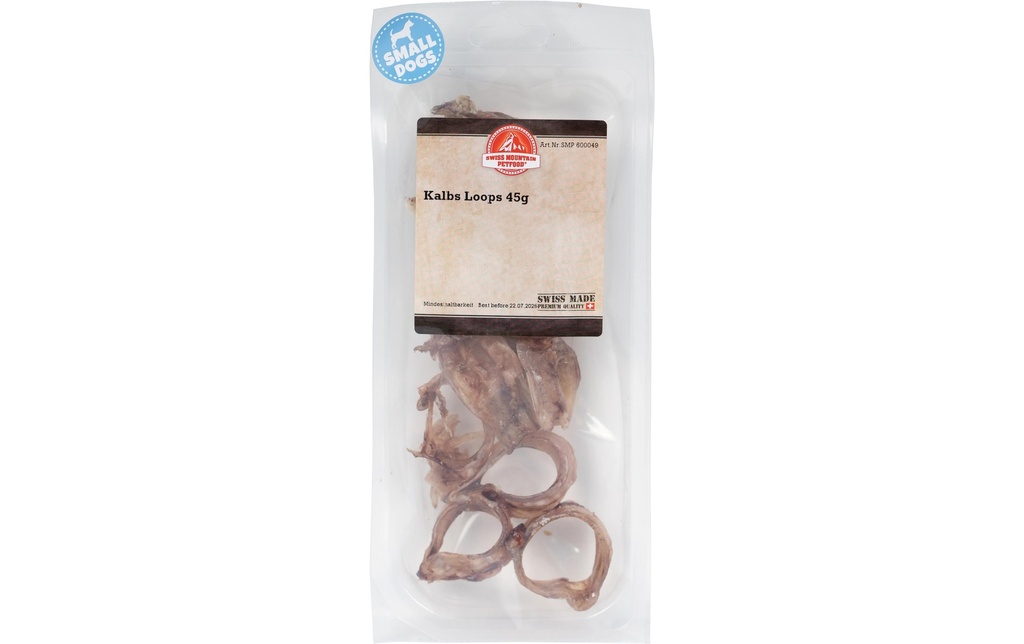 Swiss Mountain Petfood Produit à mâcher  Boucles de veau, 45 g