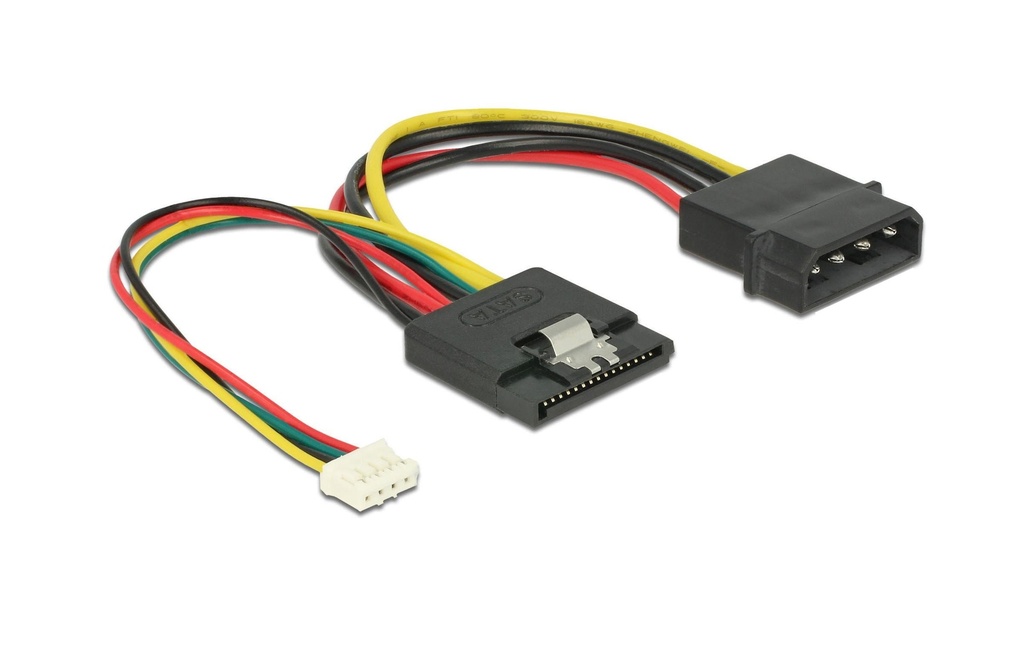 Delock Adaptateur électrique Molex – SATA Power & 4Pin Power 15 cm
