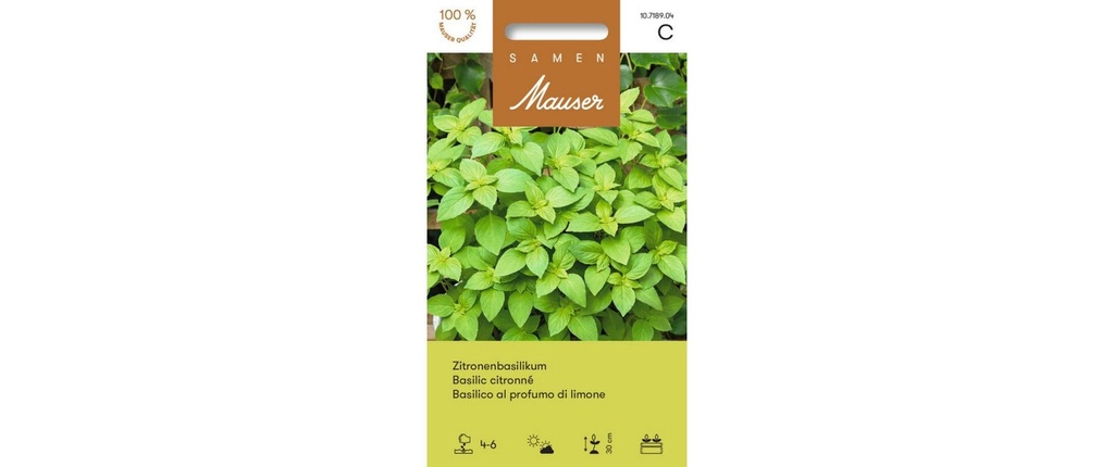 Samen Mauser Semence Basilic citronné