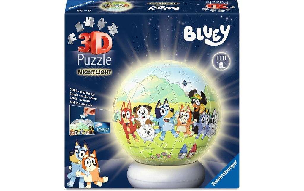 Ravensburger Puzzle-balle veilleuse Bluey 72 pièces 13 cm