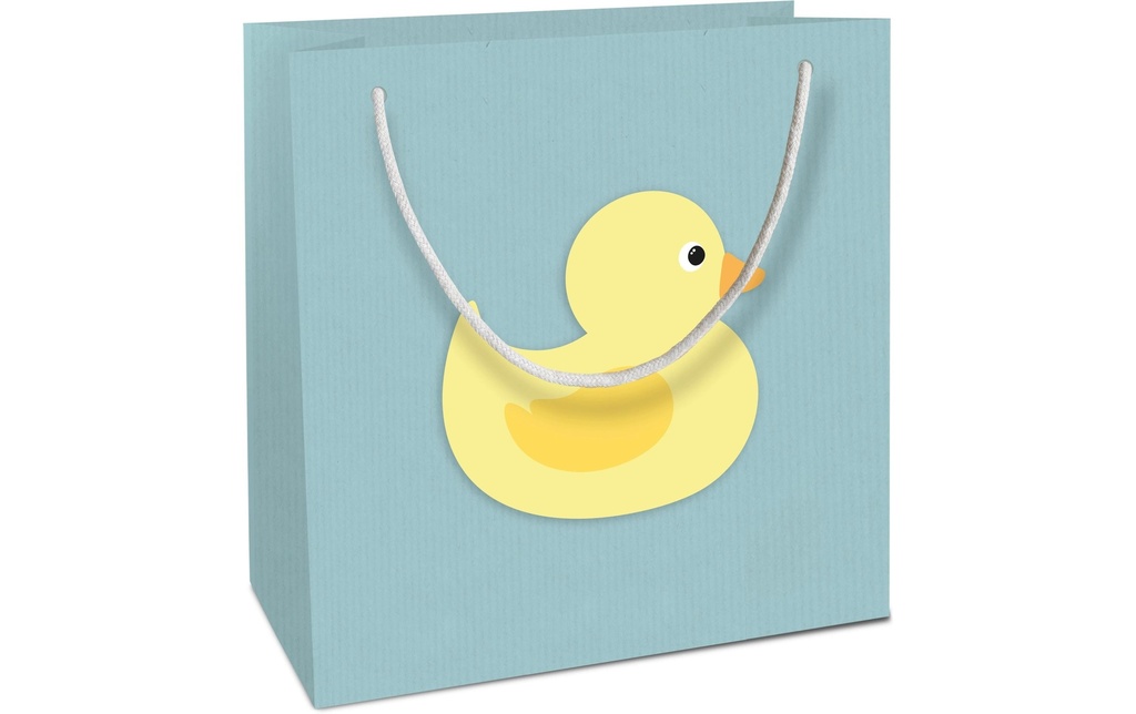Braun + Company Sac cadeau Canard bébé Bleu, 18 x 21 x 8 cm