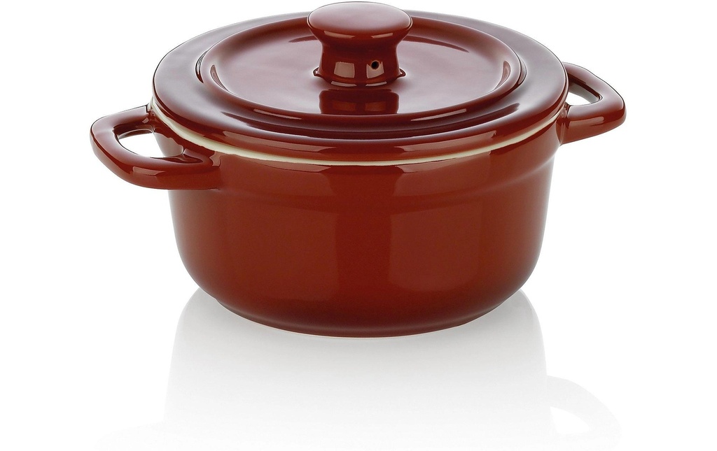 Kela Plat à gratin Malin ∅ 14 cm, Rond, Rouge