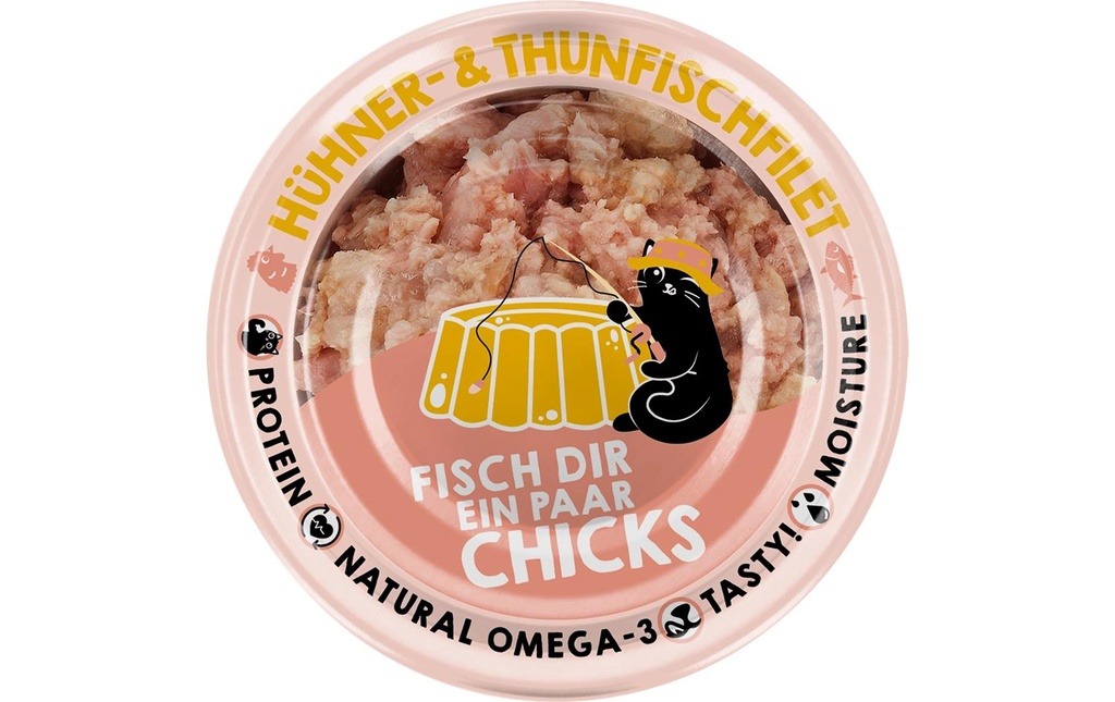 Lucky Lou Extra Food Filet de thon et de poulet en gelée, 70 g