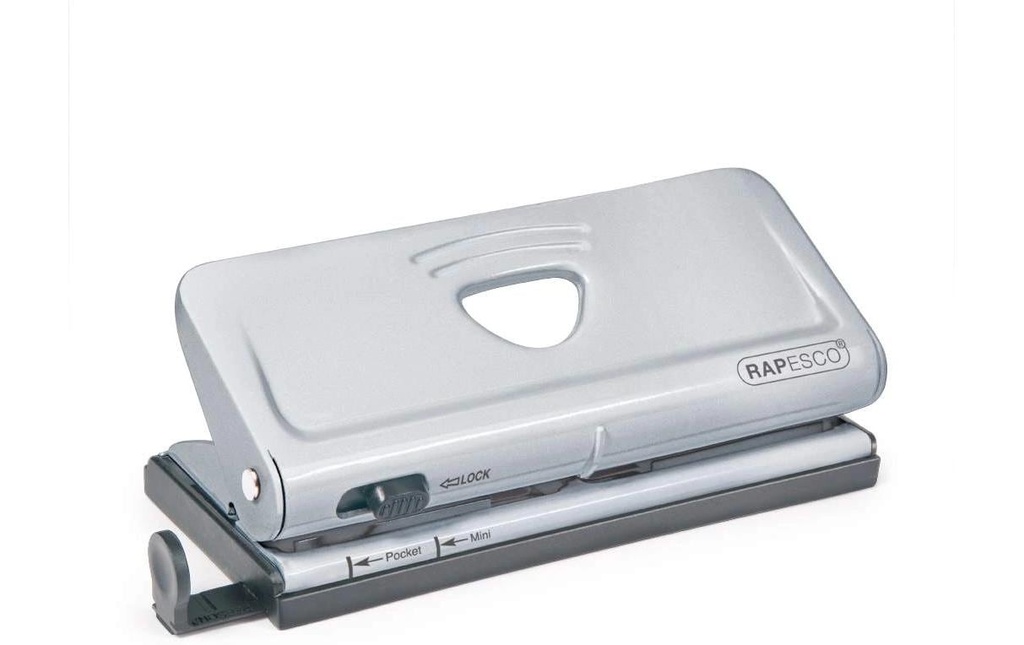 Rapesco Perforateur d'agenda réglable 6 positions 10 feuilles, argent