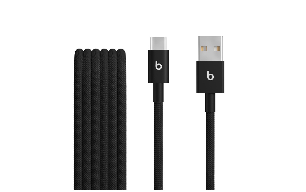 Apple Beats Câble USB-A vers USB-C tissé, noir, 15W 1.5 m, Lot de 2
