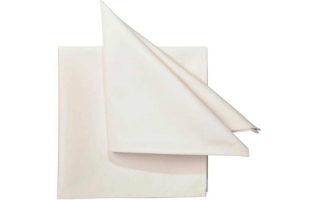 Pichler Serviette en tissu Solid 45 cm x 45 cm, 6 Pièce/s, Blanc perle