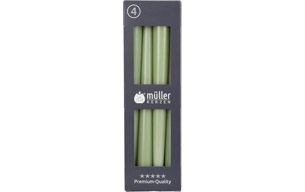 müller Kerzen Kits de bougies lisse 24.5 cm x 2.2 cm, Bambou, 4 Pièce/s, Bambou