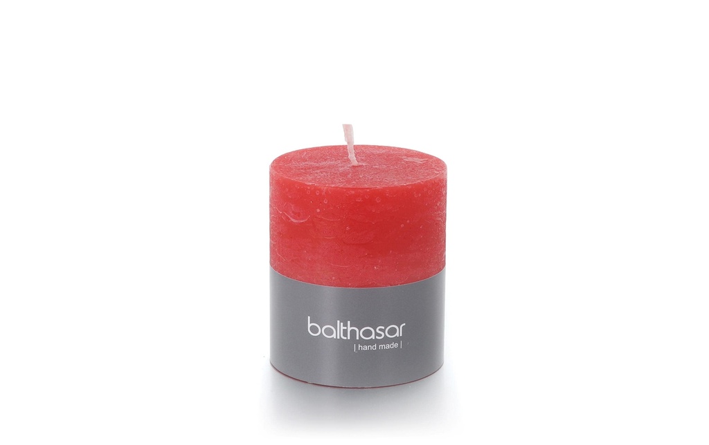 balthasar Bougie cylindrique Rustico 8 cm x 7 cm, Rouge