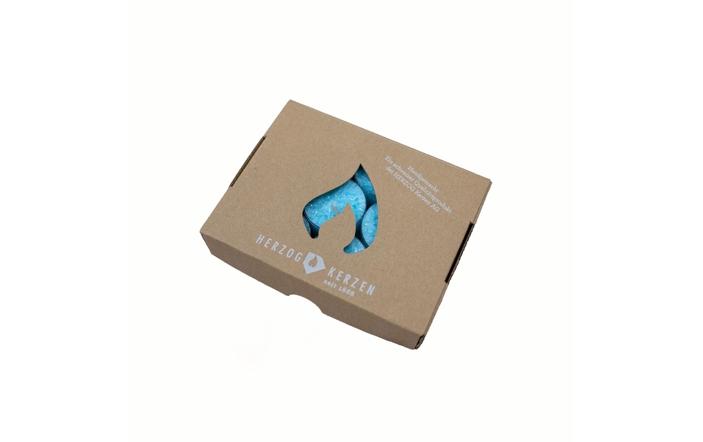Herzog Kerzen AG Bougie chauffe-plat Kristallo Ø 4 cm 9 pièces, turquoise