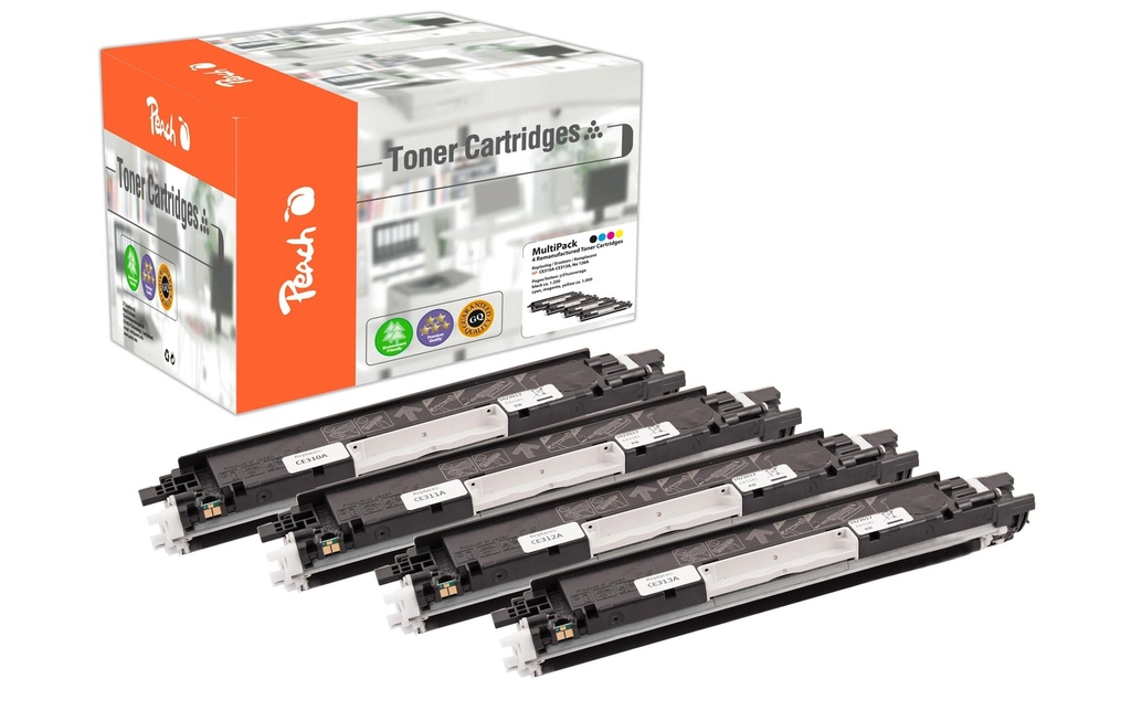 Peach Kits de toner HP Nr. 126A (CE31A) BK, C, M, Y
