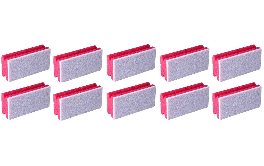 Edi Baur Éponge Profi 10 Pièce/s, rouge/blanc