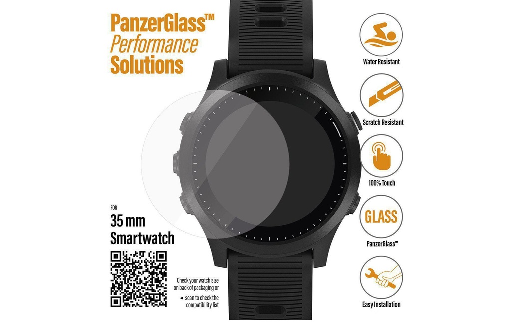 Panzerglass Protection d’écran Garmin Forerunner 245 / 245 music / 45 (35 mm)