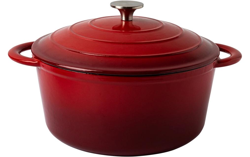 Lunasol Casserole Jupiter 5 L, 26 cm émaillé rouge