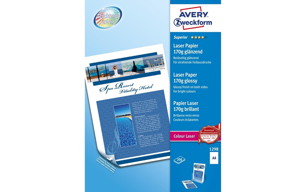 Avery Zweckform Papier photo Colour Laser A4 170 g/m² 150 Pièce/s
