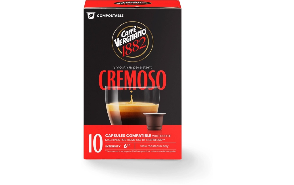 Caffè Vergnano Capsules de café Espresso Cremoso 10 pièces
