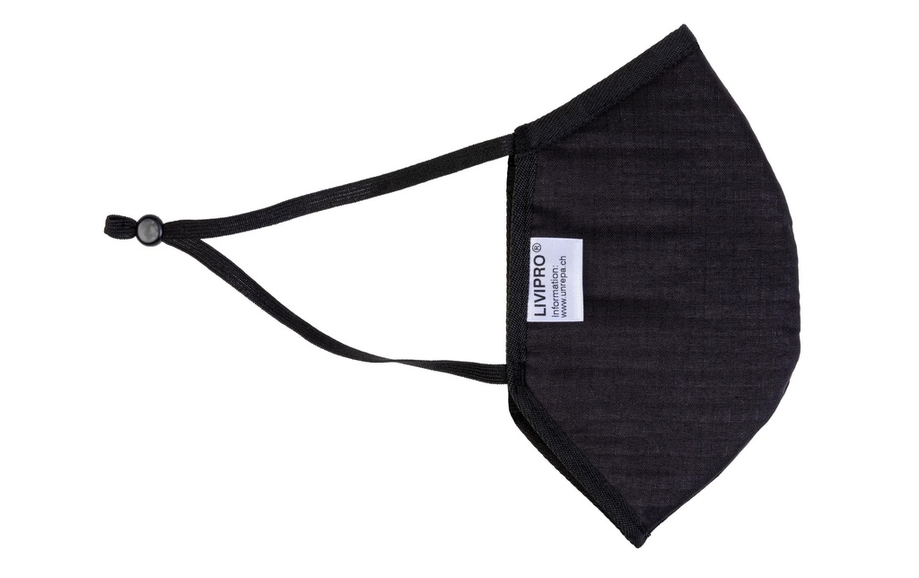 UNREPA Masque en tissu communautaire LIVIPRO Evolution Gr. M, Noir