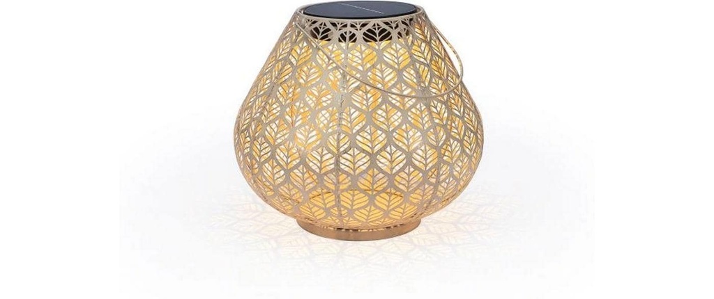 STT Lanterne Solar Antic Grafic, 24 cm, Beige clair